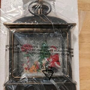 Santa Paws Snow Globe Lighted Water Lantern with Swirling Glitter Dog Christmas